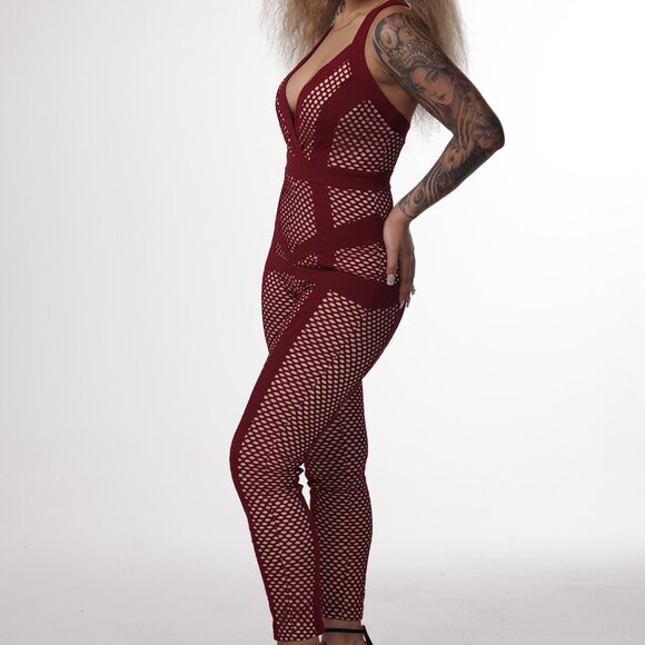 Blithe Raspberry Red Jumpsuit - Picture 3 of 5